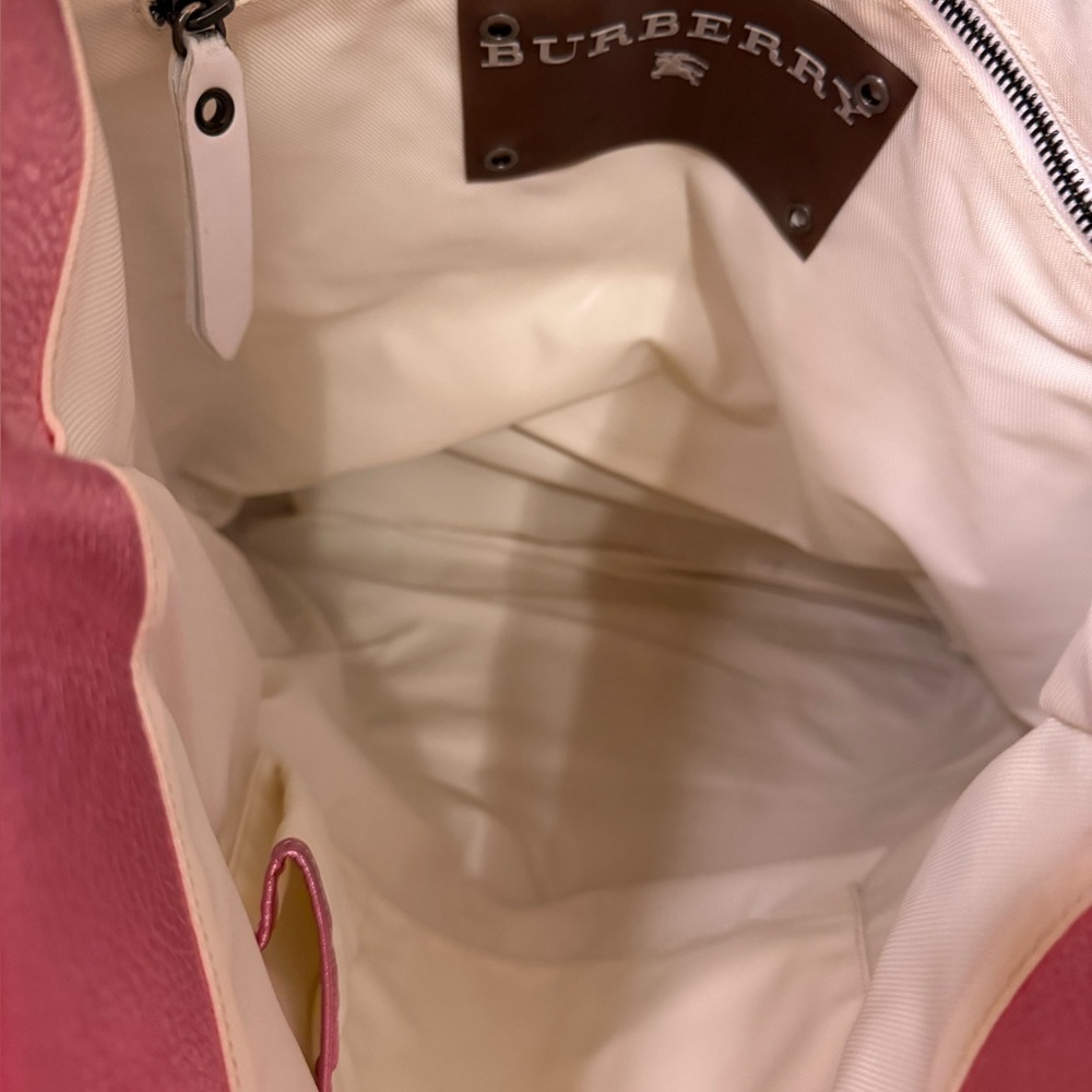 Metallic Pink Leather Tote Bag - Picture 5 of 11